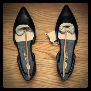 Dr Scholls Comfortable Black Pointed Work Flats